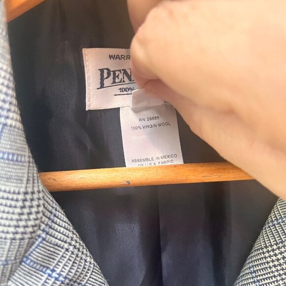 Pendleton Women's Petite Plaid Blazer‎ 100% Virgin Wool Size 4P - Picture 4 of 5